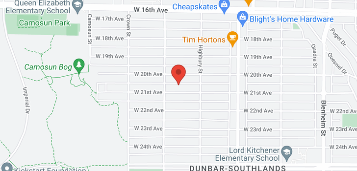 map of 3883 W 21ST AVENUE